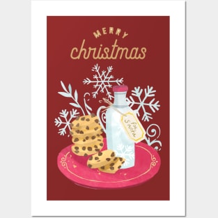 Milk And Cookies For Santa Posters and Art